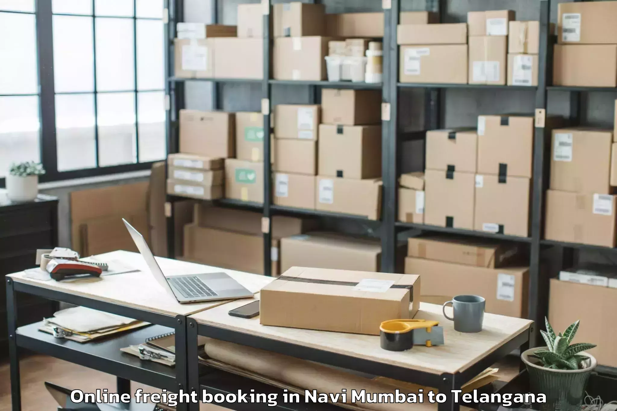 Trusted Navi Mumbai to Velpur Online Freight Booking